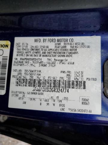 2016 FORD FUSION SE - 3FA6P0HD2GR324774