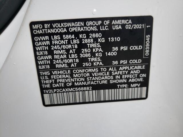 2021 VOLKSWAGEN ATLAS - 1V2LP2CAXMC568882