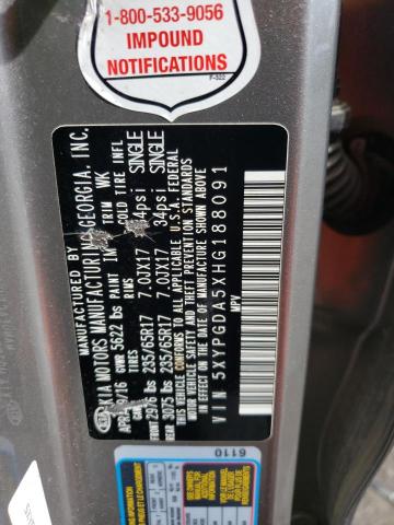 5XYPGDA5XHG188091 KIA SORENTO LX