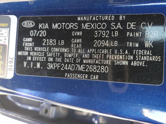 3KPF24AD7ME268280 KIA FORTE FE
