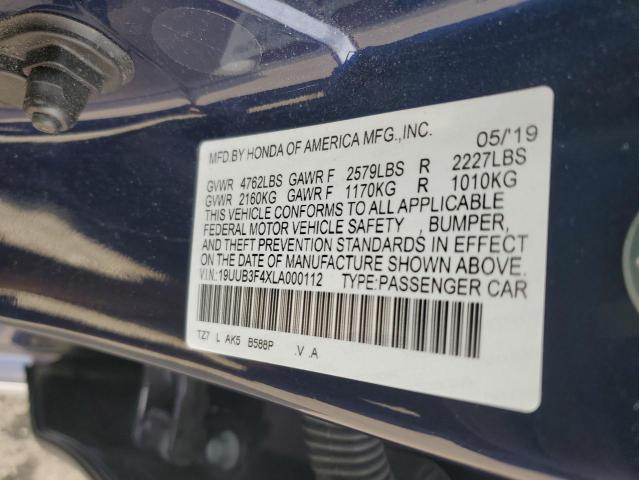 2020 ACURA TLX TECHNO - 19UUB3F4XLA000112