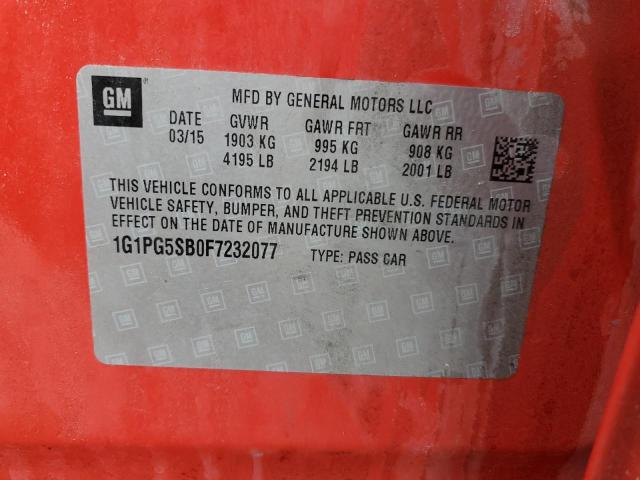 2015 CHEVROLET CRUZE LTZ - 1G1PG5SB0F7232077