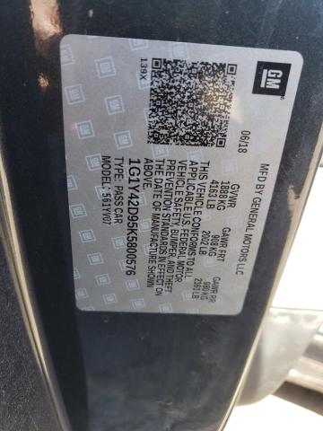 2019 CHEVROLET CORVETTE Z - 1G1Y42D95K5800576