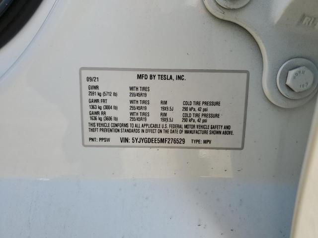 5YJYGDEE5MF276529 Tesla Model Y
