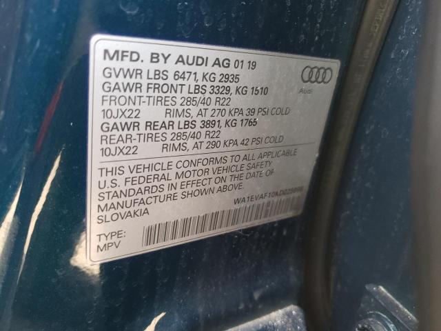 2019 AUDI Q8 PREMIUM - WA1EVAF10KD025998