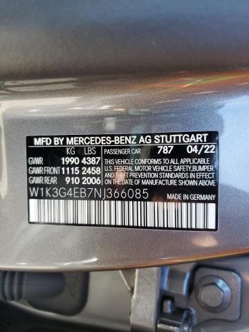 W1K3G4EB7NJ366085 Mercedes-Benz A 220