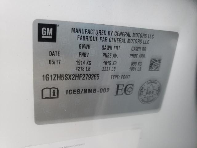 2017 CHEVROLET MALIBU PRE - 1G1ZH5SX2HF279265