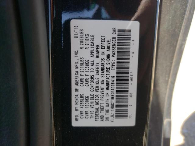 2016 HONDA ACCORD EXL - 1HGCT1B80GA006416