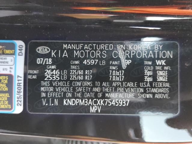 KNDPM3ACXK7545937 KIA Sportage Lx
