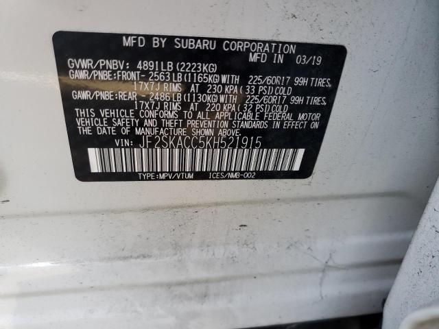 JF2SKACC5KH521915 Subaru Forester
