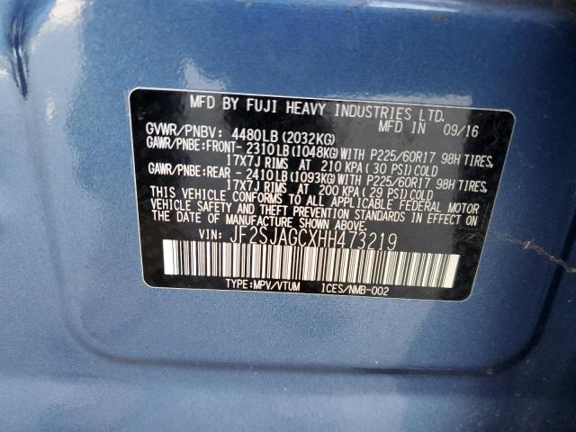 JF2SJAGCXHH473219 Subaru Forester 2.5i Premium