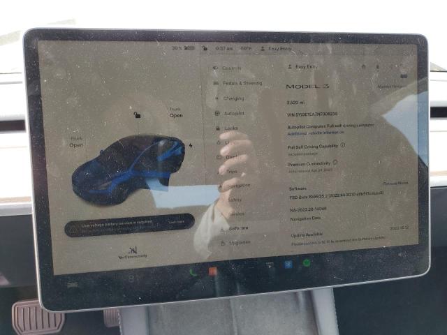 5YJ3E1EA7NF306238 Tesla MODEL 3