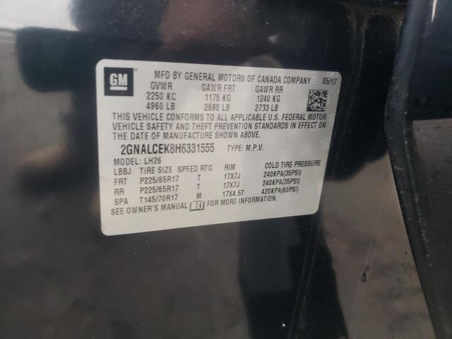 2017 CHEVROLET EQUINOX LT - 2GNALCEK8H6331555