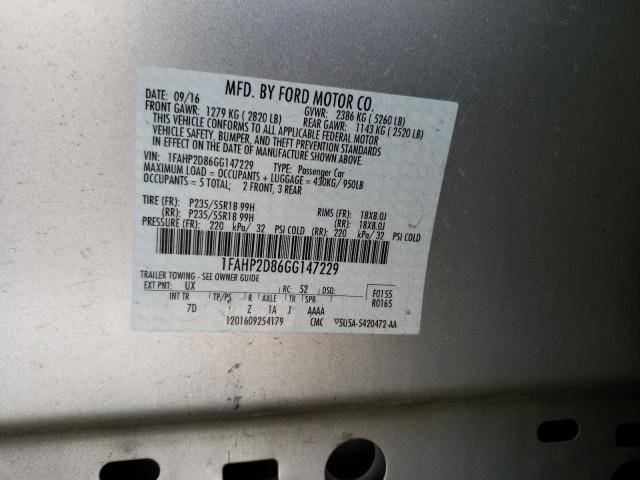 2016 FORD TAURUS SE - 1FAHP2D86GG147229