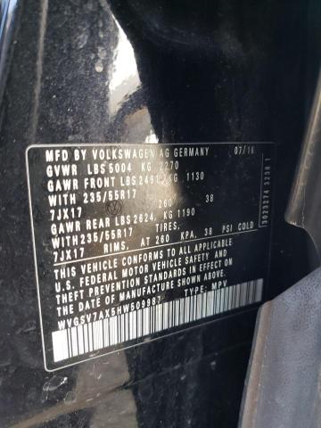 2017 VOLKSWAGEN TIGUAN WOL - WVGSV7AX5HW509987