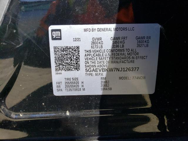 2022 BUICK ENCLAVE PR - 5GAEVBKW7NJ126377