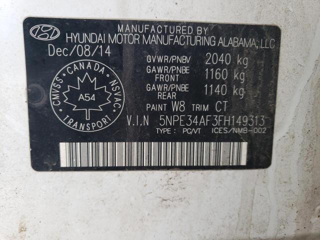 2015 HYUNDAI SONATA SPO - 5NPE34AF3FH149313