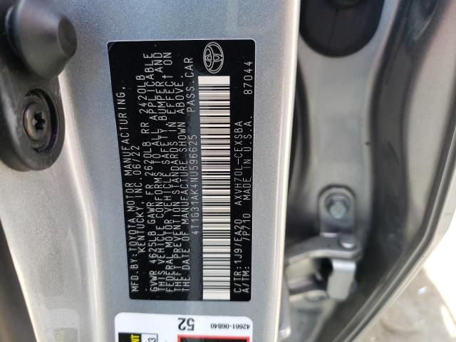 2022 TOYOTA CAMRY NIGH - 4T1G31AK4NU596625