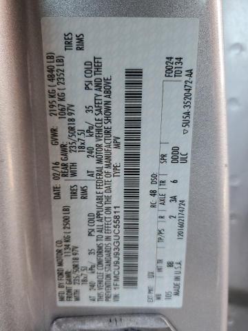 2016 FORD ESCAPE TIT - 1FMCU9J93GUC55811
