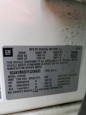 2015 BUICK ENCLAVE - 5GAKVBKD7FJ206605