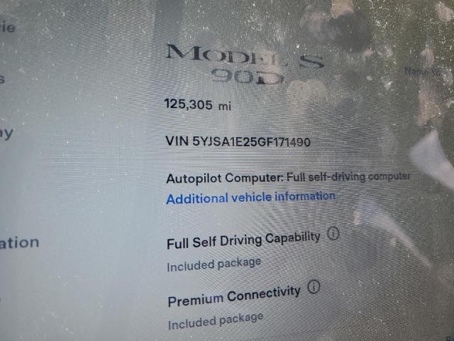 5YJSA1E25GF171490 Tesla MODEL S