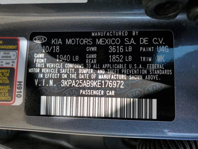 3KPA25AB9KE176972 KIA RIO S