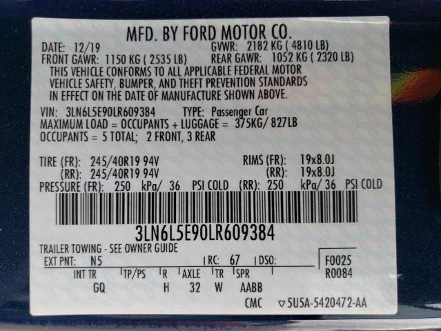 3LN6L5E90LR609384 Lincoln Mkz Reserve