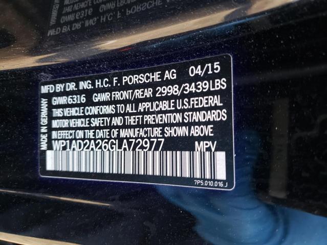 2016 PORSCHE CAYENNE GT - WP1AD2A26GLA72977