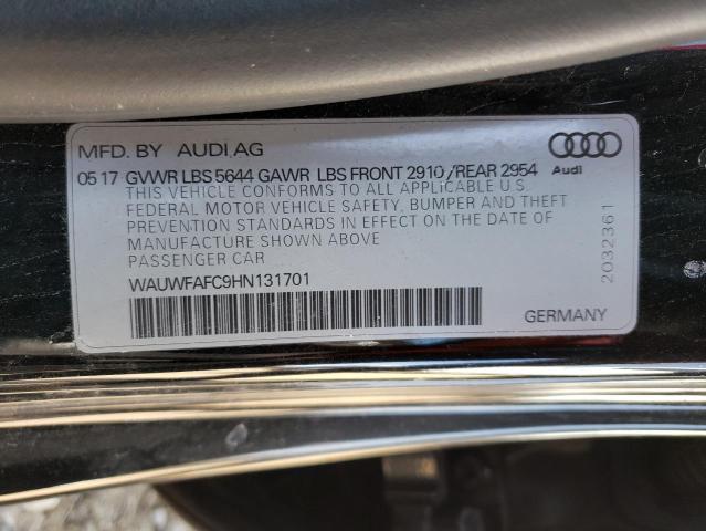 2017 AUDI S7 PREMIUM WAUWFAFC9HN131701