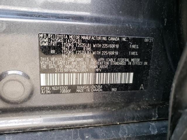 2021 TOYOTA RAV4 TRD O 2T3S1RFV4MW229604