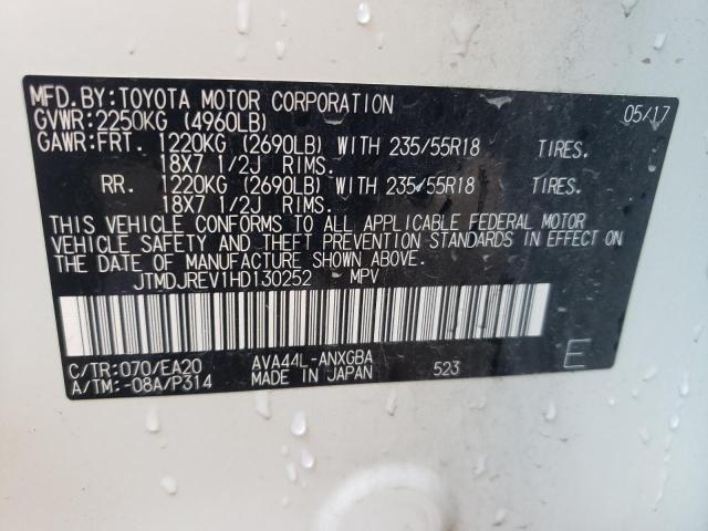 2017 TOYOTA RAV4 HV LI - JTMDJREV1HD130252
