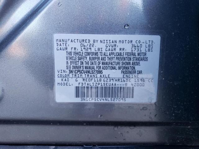 2022 NISSAN KICKS SV - 3N1CP5CV4NL527095