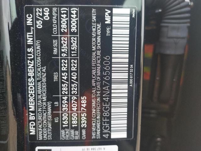 2022 MERCEDES-BENZ GLS 580 4M - 4JGFF8GE4NA765606