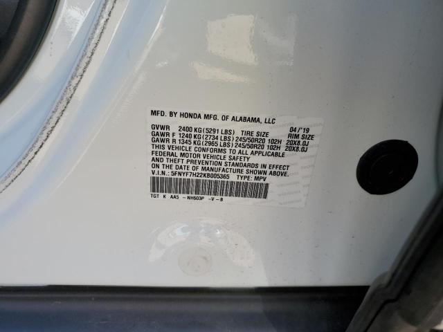 2019 HONDA PASSPORT S - 5FNYF7H22KB005365