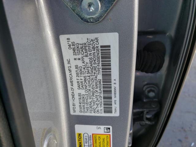 2018 HONDA ACCORD HYB - 1HGCV3F16JA002462