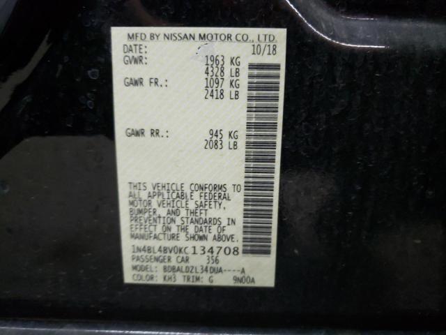 1N4BL4BV0KC134708 Nissan ALTIMA S
