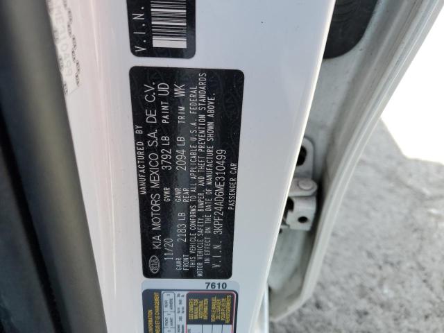 3KPF24AD6ME310499 KIA FORTE FE
