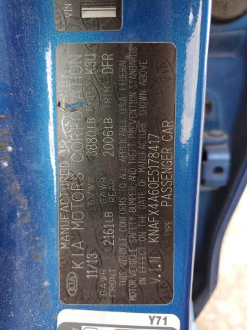 KNAFX4A60E5178417 KIA FORTE LX