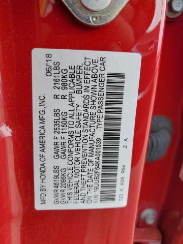 2019 ACURA TLX TECHNO - 19UUB2F64KA001539