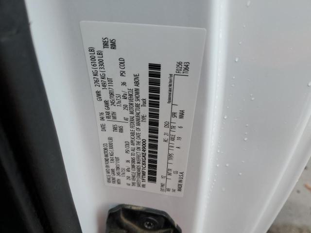 2016 FORD F-150 1FTMF1C8XGKE49000