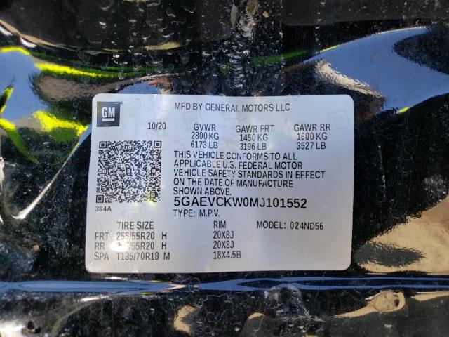 2021 BUICK ENCLAVE AV - 5GAEVCKW0MJ101552