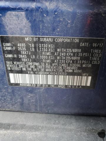 4S4BSANC4H3429353 Subaru Outback 2.5i Limited