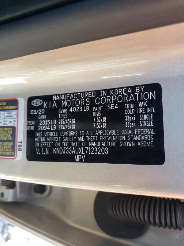 2020 KIA SOUL EX KNDJ33AUXL7123203