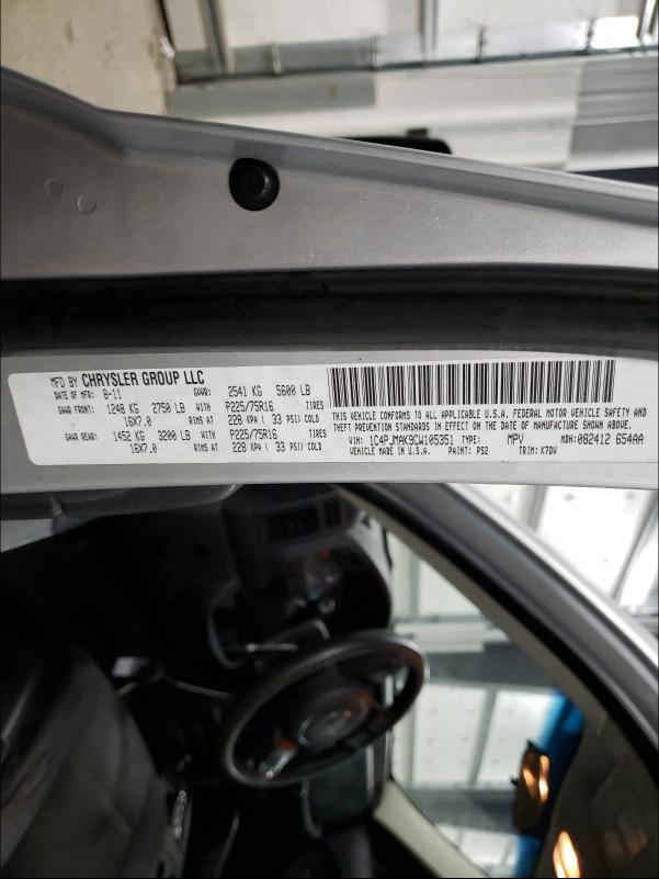 2012 JEEP LIBERTY SP 1C4PJMAK9CW105351