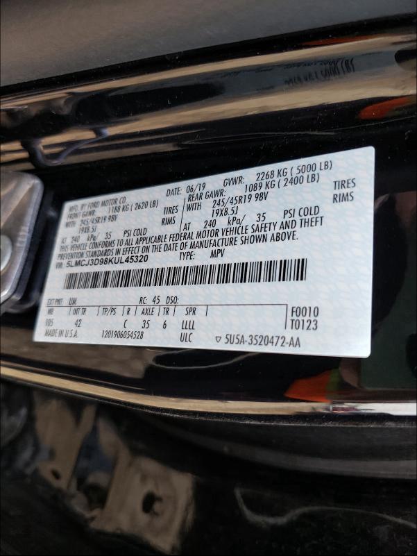2019 LINCOLN MKC RESERV 5LMCJ3D98KUL45320