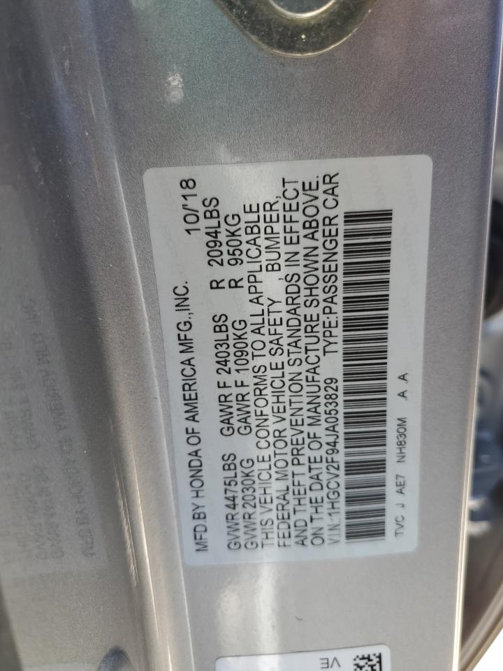 1HGCV2F94JA053829 HONDA ACCORD 2018