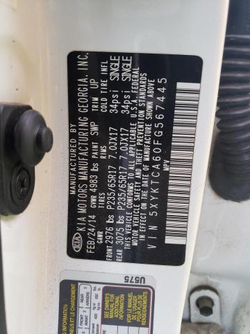 5XYKTCA60FG567445 KIA SORENTO LX