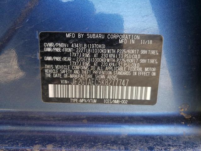 JF2GTAEC5K8277747 Subaru Crosstrek Premium