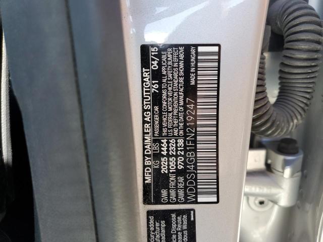 WDDSJ4GB1FN219247 Mercedes-Benz CLA 250 4MATIC