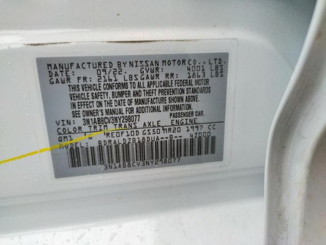 3N1AB8CV3NY298077 Nissan SENTRA SV